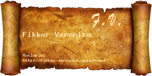 Fikker Veronika névjegykártya